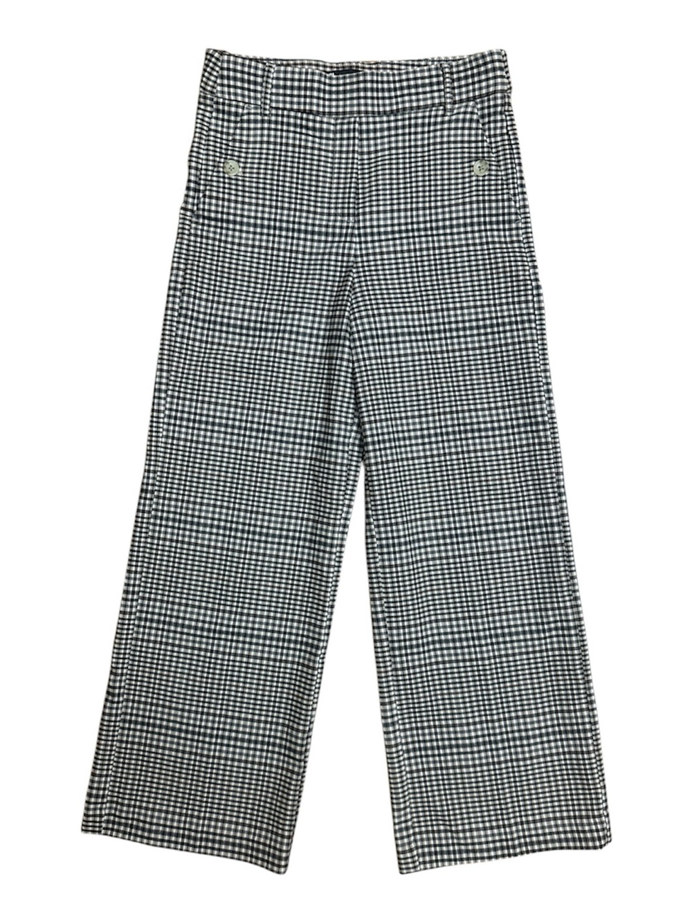 Jules & Leopold Tan, Black & Brown Wide Leg Trousers Houndstooth